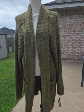 Ava & Viv Olive Green Long Cardigan With  Tag